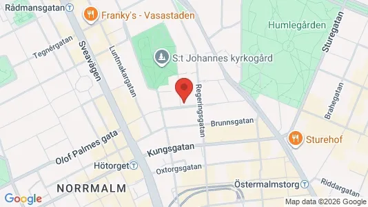 Kontorslokaler att hyra i Stockholm Innerstad - kort over placeringen