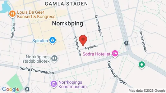 Affärslokaler att hyra i Norrköping - kort over placeringen