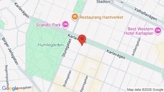 Affärslokaler att hyra i Östermalm - kort over placeringen