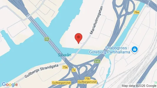 Affärslokaler att hyra i Göteborg Östra - kort over placeringen