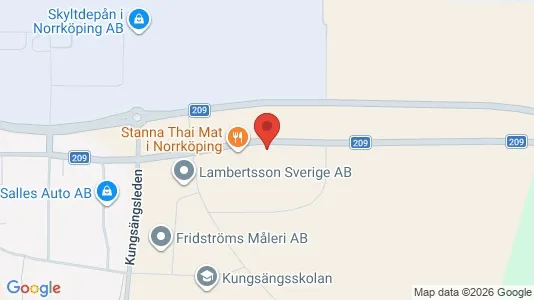 Industrilokaler att hyra i Norrköping - kort over placeringen