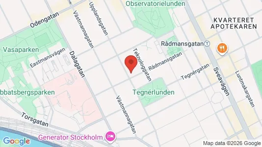 Kliniklokaler att hyra i Vasastan - kort over placeringen