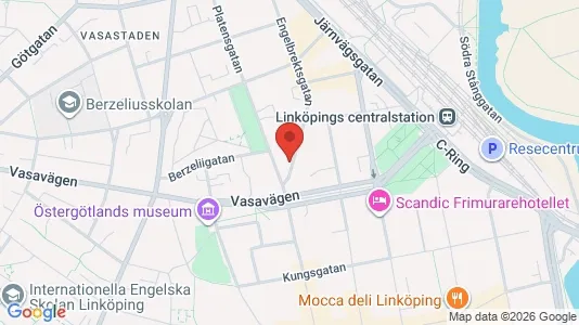 Kliniklokaler att hyra i Linköping - kort over placeringen
