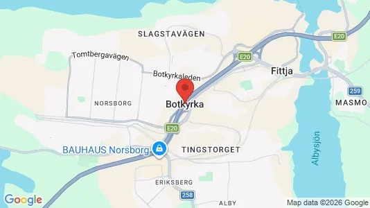 Butikslokaler att hyra i Botkyrka - kort over placeringen