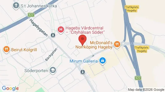 Affärslokaler att hyra i Norrköping - kort over placeringen