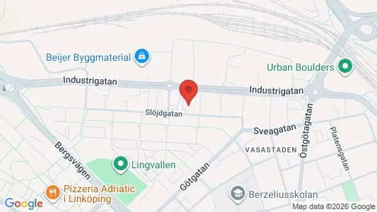 Affärslokaler att hyra i Linköping - kort over placeringen