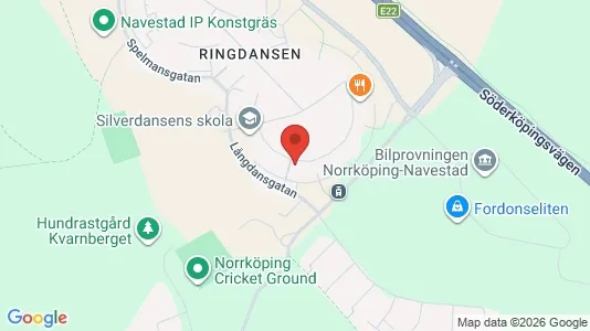 Affärslokaler att hyra i Norrköping - kort over placeringen