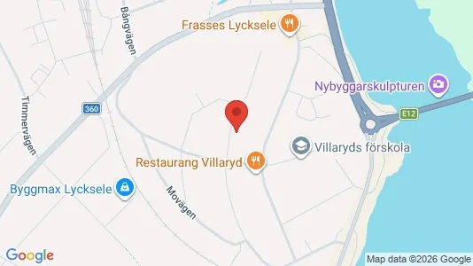 Affärslokaler att hyra i Lycksele - kort over placeringen