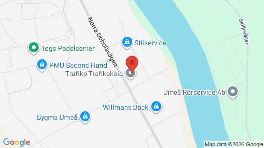 Kontorslokaler att hyra i Umeå - kort over placeringen
