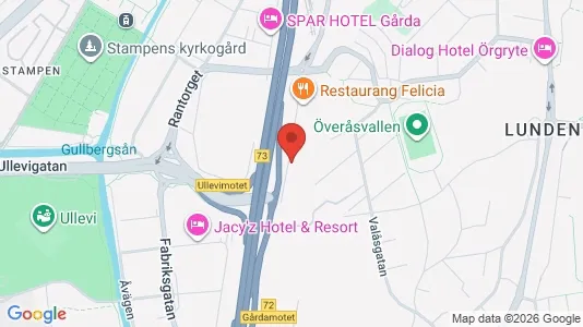 Affärslokaler att hyra i Örgryte-Härlanda - kort over placeringen