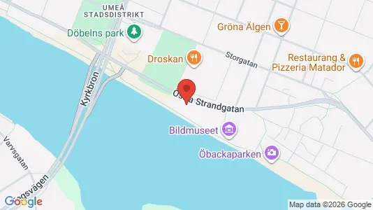 Affärslokaler att hyra i Umeå - kort over placeringen