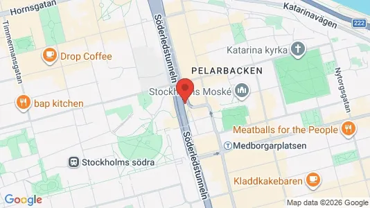 Affärslokaler att hyra i Södermalm - kort over placeringen