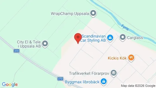 Industrilokaler att hyra i Uppsala - kort over placeringen