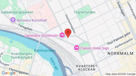 Kontorslokaler att hyra i Stockholm Innerstad - kort over placeringen
