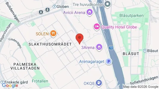 Coworking spaces att hyra i Söderort - kort over placeringen