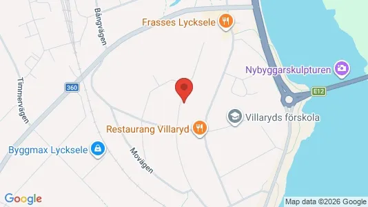 Affärslokaler att hyra i Lycksele - kort over placeringen