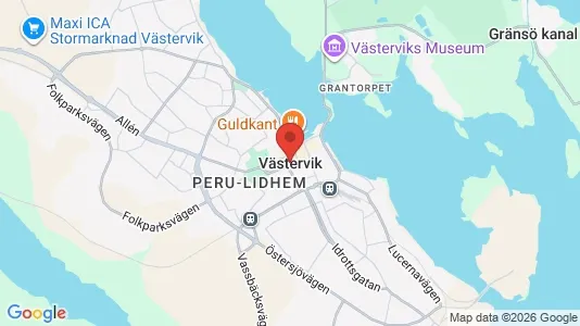 Lagerlokaler att hyra i Västervik - kort over placeringen