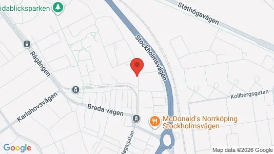 Affärslokaler att hyra i Norrköping - kort over placeringen