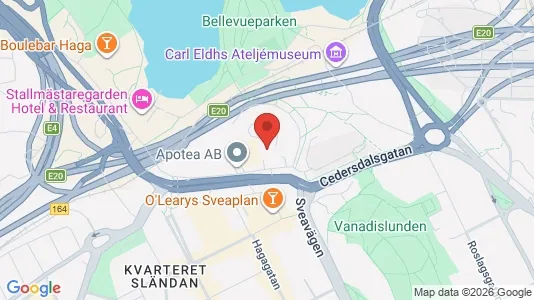 Kontorslokaler att hyra i Vasastan - kort over placeringen
