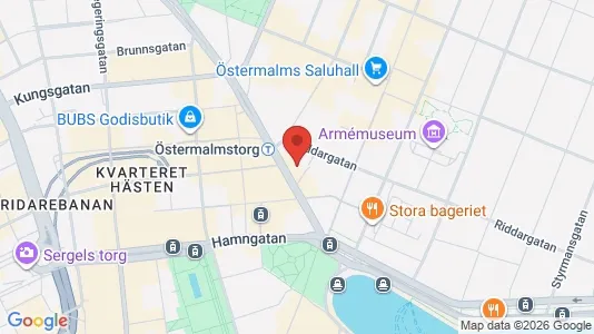 Kontorslokaler att hyra i Östermalm - kort over placeringen
