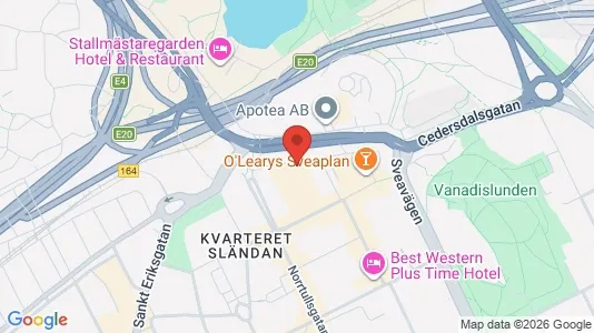 Kontorslokaler att hyra i Vasastan - kort over placeringen