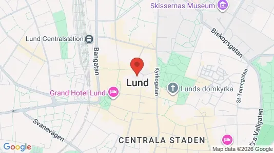 Kontorslokaler att hyra i Lund - kort over placeringen