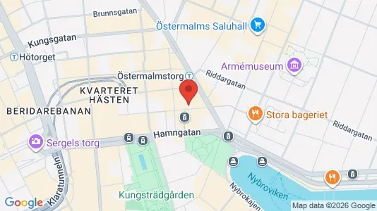 Kontorslokaler att hyra i Stockholm Innerstad - kort over placeringen