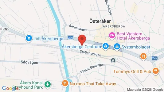 Kontorslokaler att hyra i Österåker - kort over placeringen