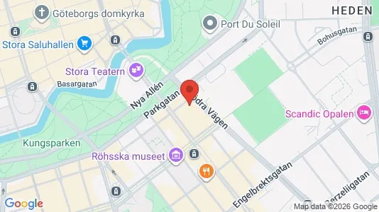 Kontorslokaler att hyra i Göteborg Centrum - kort over placeringen