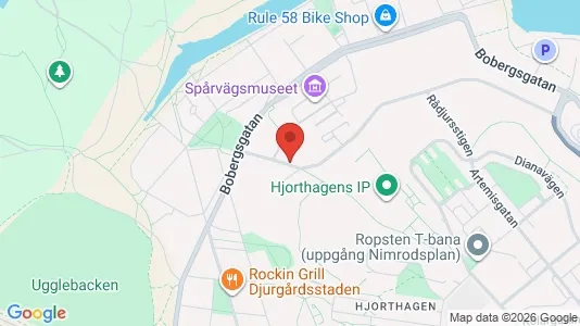 Kontorslokaler att hyra i Gärdet/Djurgården - kort over placeringen