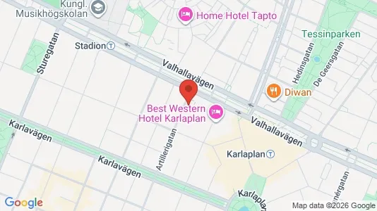 Kontorslokaler att hyra i Östermalm - kort over placeringen