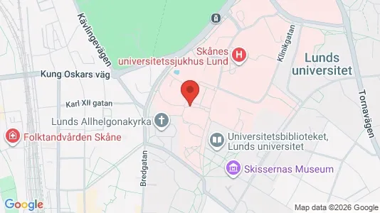 Kontorslokaler att hyra i Lund - kort over placeringen