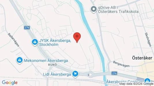 Affärslokaler att hyra i Österåker - kort over placeringen