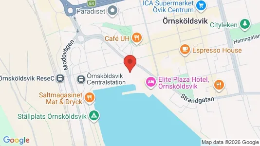 Kontorslokaler att hyra i Örnsköldsvik - kort over placeringen