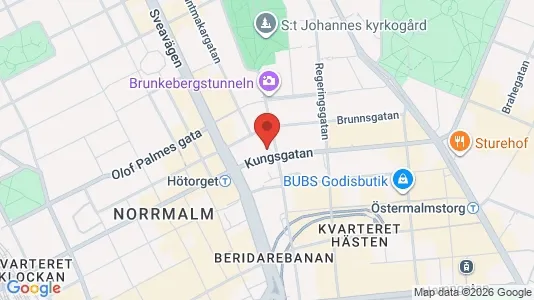Kontorslokaler att hyra i Stockholm Innerstad - kort over placeringen