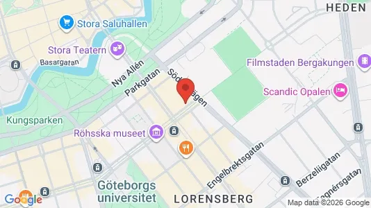 Kontorslokaler att hyra i Göteborg Centrum - kort over placeringen