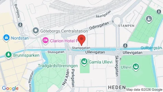 Kontorslokaler att hyra i Göteborg Centrum - kort over placeringen
