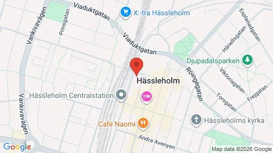 Kontorslokaler att hyra i Hässleholm - kort over placeringen