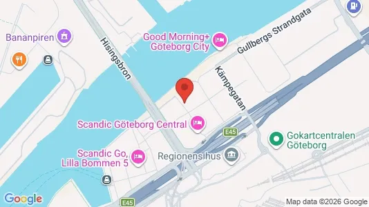 Kontorslokaler att hyra i Göteborg Centrum - kort over placeringen