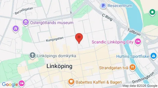 Affärslokaler att hyra i Linköping - kort over placeringen