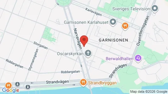 Kontorslokaler att hyra i Östermalm - kort over placeringen