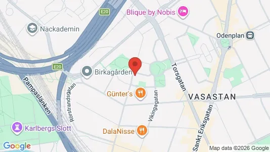 Kontorslokaler att hyra i Vasastan - kort over placeringen