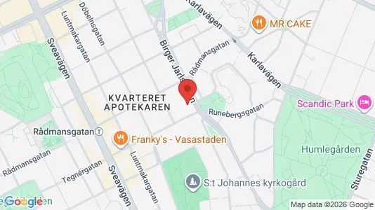 Kontorslokaler att hyra i Vasastan - kort over placeringen