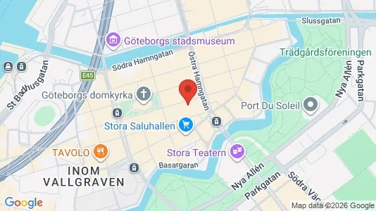 Kontorslokaler att hyra i Göteborg Centrum - kort over placeringen