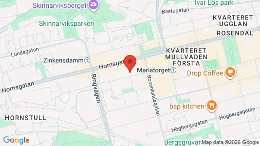 Kontorslokaler att hyra i Södermalm - kort over placeringen