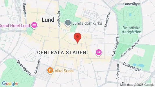 Kontorslokaler att hyra i Lund - kort over placeringen