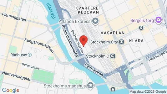Kontorslokaler att hyra i Stockholm Innerstad - kort over placeringen