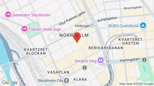 Affärslokaler att hyra i Stockholm Innerstad - kort over placeringen
