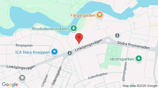 Affärslokaler att hyra i Norrköping - kort over placeringen